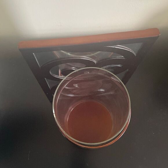 Decorative Brown Metal & mirror Wall mounted glass candle holder sconce decor - Picture 9 of 10